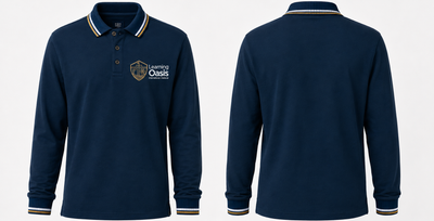 Learning Oasis Navy Long Sleeve Polo Shirt